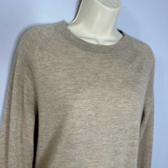 Madeleine Thompson Cashmere Crew Neck Sweater Tan Soft Luxury Small - Picture 6 of 8